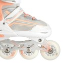 Łyżworolki NILS Extreme NH18190 2w1 biało-różowe rozm. S (29-33) z wymienną płozą hokejową