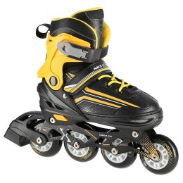 Łyżworolki NILS Extreme NH18190 2w1 czarno-pomarańczowe rozm. L (39-43) z wymienną płozą hokejową