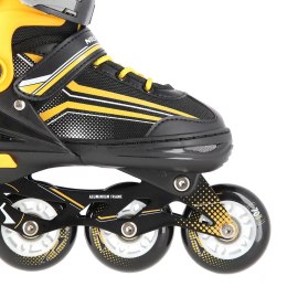 Łyżworolki NILS Extreme NH18190 2w1 czarno-pomarańczowe rozm. S (29-33) z wymienną płozą hokejową