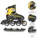 Łyżworolki NILS Extreme NH18190 2w1 czarno-pomarańczowe rozm. S (29-33) z wymienną płozą hokejową