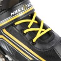 Łyżworolki NILS Extreme NH18190 2w1 czarno-pomarańczowe rozm. S (29-33) z wymienną płozą hokejową