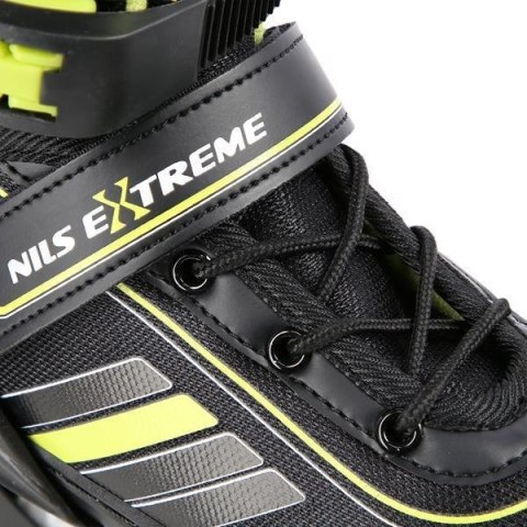 Łyżworolki NILS Extreme NH18191 2w1 czarno-limonkowe rozm. L (39-43) z wymienną płozą hokejową Łyżworolki NILS Extreme NH18191 2w1 czarno-limonkowe rozm. L (39-43) z wymienną płozą hokejową
