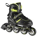 Łyżworolki NILS Extreme NH18191 2w1 czarno-limonkowe rozm. S (29-33) z wymienną płozą hokejową