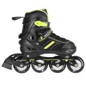 Łyżworolki NILS Extreme NH18191 2w1 czarno-limonkowe rozm. S (29-33) z wymienną płozą hokejową