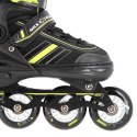 Łyżworolki NILS Extreme NH18191 2w1 czarno-limonkowe rozm. S (29-33) z wymienną płozą hokejową