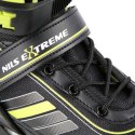 Łyżworolki NILS Extreme NH18191 2w1 czarno-limonkowe rozm. S (29-33) z wymienną płozą hokejową