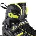 Łyżworolki NILS Extreme NH18191 2w1 czarno-limonkowe rozm. S (29-33) z wymienną płozą hokejową