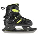 Łyżworolki NILS Extreme NH18191 2w1 czarno-limonkowe rozm. S (29-33) z wymienną płozą hokejową