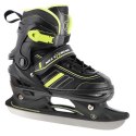 Łyżworolki NILS Extreme NH18191 2w1 czarno-limonkowe rozm. S (29-33) z wymienną płozą hokejową