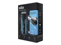 Braun Series 3-3045s w&d, Foil shaver, Black, Blue, LED, Battery, Nickel-Metal Hydride (NiMH), 45 min