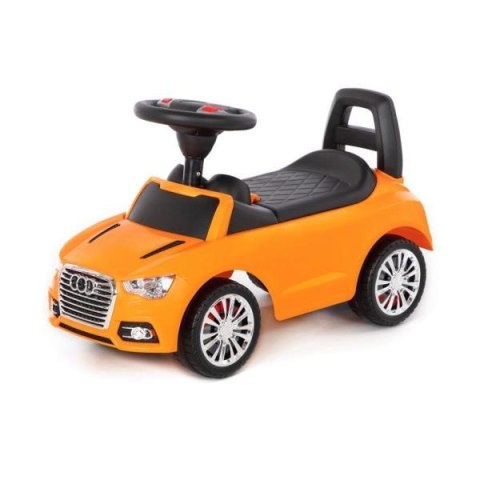 Polesie 84569 Samochód-jeździk SuperCar Nr2 z sygnałem dźwiękowym pomarańczowy jeździdełko auto pojazd