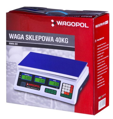 Waga elektroniczna WAGI TARCZYN NWW-201 40kg Waga elektroniczna WAGI TARCZYN NWW-201 40kg