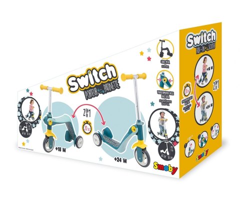 Hulajnoga dla dzieci 2w1 750612 SMOBY Hulajnoga dla dzieci 2w1 750612 SMOBY