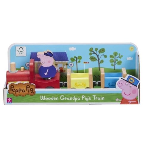 PROMO Peppa Pig - Drewniany pociąg z figurką Świnka Peppa 07210 PROMO Peppa Pig - Drewniany pociąg z figurką Świnka Peppa 07210