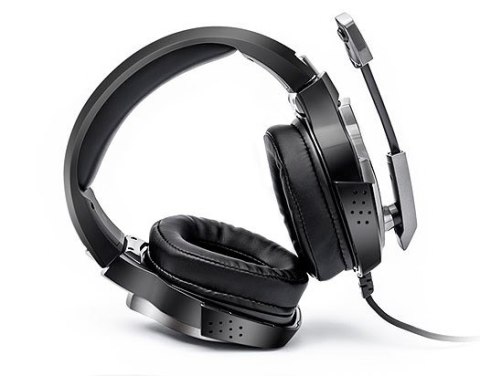 Słuchawki gamingowe REAL-EL GDX-7780 SURROUND 7.1 (black, RGB, z wbudowanym mikrofonem) Słuchawki gamingowe REAL-EL GDX-7780 SURROUND 7.1 (black, RGB, z wbudowanym mikrofonem)