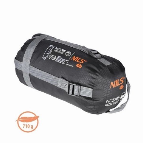Śpiwór NILS CAMP NC1705 Ultra Light szaro-pomarańczowy Śpiwór NILS CAMP NC1705 Ultra Light szaro-pomarańczowy