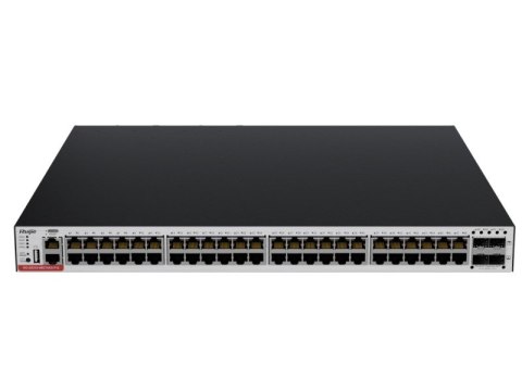 Zarządzalny Switch Ruijie | L3 | 48 portów 1Gbit + 4 porty SFP+ 10Gbit | 48 portów PoE+ (1440W max) | 2 sloty na zasilacze (brak Zarządzalny Switch Ruijie | L3 | 48 portów 1Gbit + 4 porty SFP+ 10Gbit | 48 portów PoE+ (1440W max) | 2 sloty na zasilacze (brak