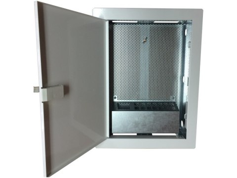 Obudowa / szafka lokalowa, multimedialna 350x250x90, podtynkowa, drzwi perforowane, 1 x gn. elektryczne, 14 x gn. Keystone ALANT Obudowa / szafka lokalowa, multimedialna 350x250x90, podtynkowa, drzwi perforowane, 1 x gn. elektryczne, 14 x gn. Keystone ALANT