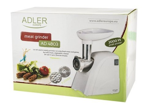 Maszynka do mielenia mięsa Adler AD 4803 (800W; kolor biały) Maszynka do mielenia mięsa Adler AD 4803 (800W; kolor biały)