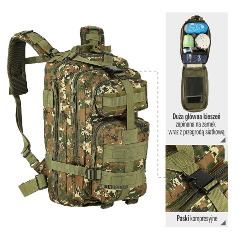 Plecak NILS CAMP DEFENDER CBT7204 zielony moro Plecak NILS CAMP DEFENDER CBT7204 zielony moro