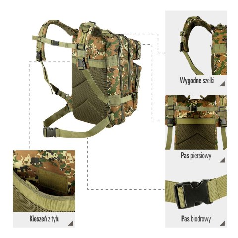 Plecak NILS CAMP DEFENDER CBT7204 zielony moro Plecak NILS CAMP DEFENDER CBT7204 zielony moro