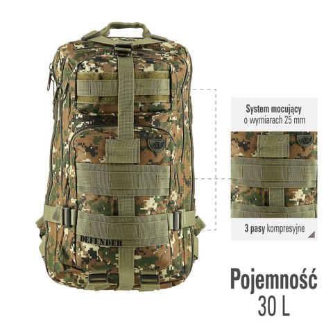 Plecak NILS CAMP DEFENDER CBT7204 zielony moro Plecak NILS CAMP DEFENDER CBT7204 zielony moro