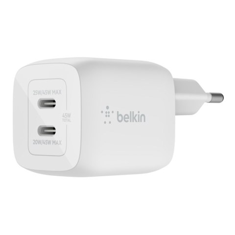 BELKIN 45W DUAL USB-C GAN/LADEGERAET MIT POWER DELIVER BELKIN 45W DUAL USB-C GAN/LADEGERAET MIT POWER DELIVER