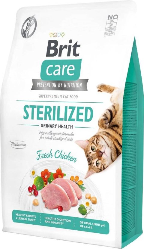 BRIT Care Sterilized Urinary Chicken - sucha karma dla kota - 2 kg