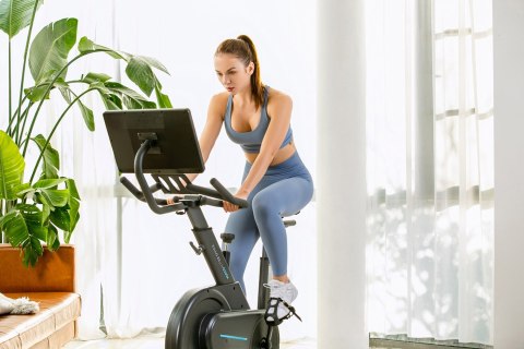 Rower spinningowy, stacjonarny, magnetyczny OVICX Q200X z ekranem dotykowym 15,6" TFT, WIFI bluetooth&app (WYPRZEDAŻ) Rower spinningowy, stacjonarny, magnetyczny OVICX Q200X z ekranem dotykowym 15,6" TFT, WIFI bluetooth&app (WYPRZEDAŻ)