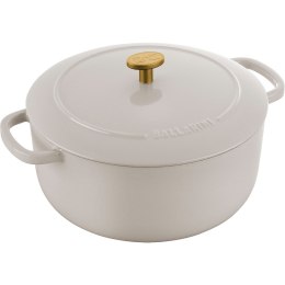 Garnek żeliwny okrągły Ballarini Bellamonte - 4 ltr, Kość słoniowa