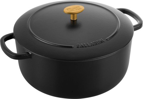 Garnek żeliwny okrągły Ballarini Bellamonte - Czarny, 5.5 ltr Garnek żeliwny okrągły Ballarini Bellamonte - Czarny, 5.5 ltr