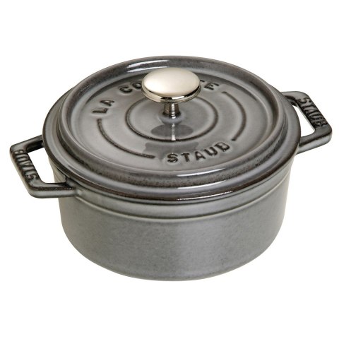 Garnek żeliwny okrągły Staub - 400 ml, Grafitowy Garnek żeliwny okrągły Staub - 400 ml, Grafitowy