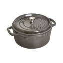 Garnek żeliwny okrągły Staub - 5.2 ltr, Grafitowy
