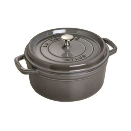 Garnek żeliwny okrągły Staub - 5.2 ltr, Grafitowy