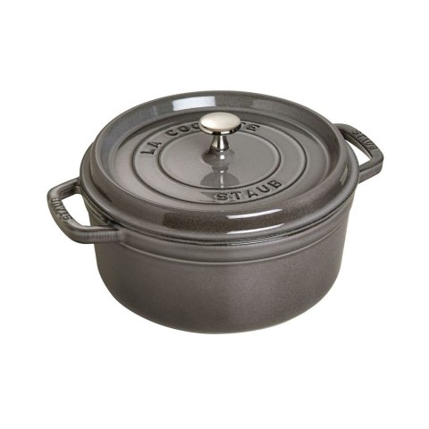 Garnek żeliwny okrągły Staub - 5.2 ltr, Grafitowy Garnek żeliwny okrągły Staub - 5.2 ltr, Grafitowy