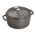 Garnek żeliwny okrągły Staub - 5.2 ltr, Grafitowy
