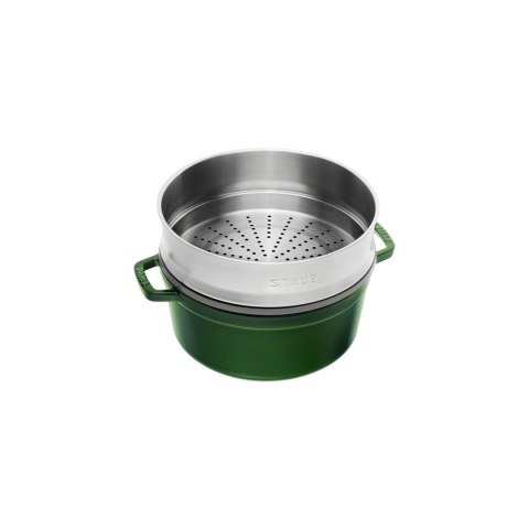 Garnek żeliwny okrągły z wkładem Staub - Zielony, 5.25 ltr Garnek żeliwny okrągły z wkładem Staub - Zielony, 5.25 ltr