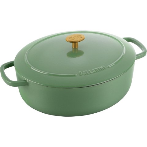 Garnek żeliwny owalny Ballarini Bellamonte - 4.5 ltr, Zielony Garnek żeliwny owalny Ballarini Bellamonte - 4.5 ltr, Zielony