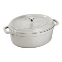 Garnek żeliwny owalny Staub - 5.5 ltr, Biała trufla