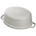 Garnek żeliwny owalny Staub - 5.5 ltr, Biała trufla