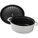 Garnek żeliwny owalny Staub - 5.5 ltr, Biała trufla