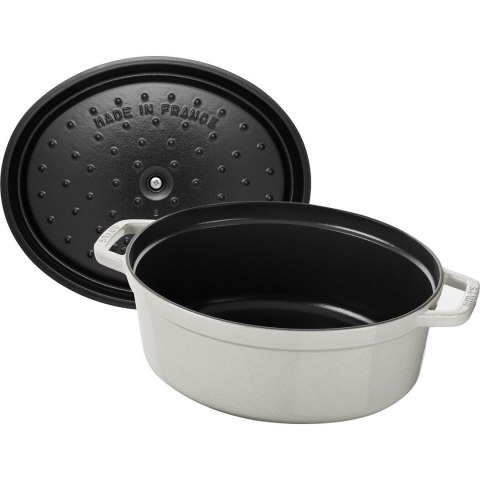 Garnek żeliwny owalny Staub - 5.5 ltr, Biała trufla Garnek żeliwny owalny Staub - 5.5 ltr, Biała trufla