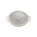 Garnek żeliwny owalny Staub - 5.5 ltr, Biała trufla