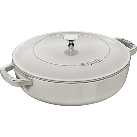 Głęboka patelnia do duszenia z pokrywką Staub - 28 cm, Biała trufla Głęboka patelnia do duszenia z pokrywką Staub - 28 cm, Biała trufla