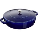 Głęboka patelnia do duszenia z pokrywką Staub - 28 cm, Niebieski