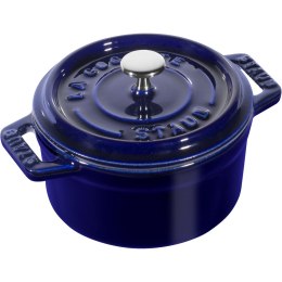 Mini garnek żeliwny okrągły Staub - 250 ml, Niebieski