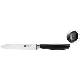 Nóż uniwersalny z ząbkami Zwilling All * Star - 13 cm, Czarny