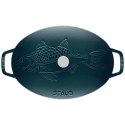 Owalna żeliwna brytfanna do ryb Staub - 2.8 ltr, Morski
