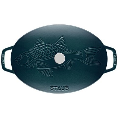 Owalna żeliwna brytfanna do ryb Staub - 2.8 ltr, Morski Owalna żeliwna brytfanna do ryb Staub - 2.8 ltr, Morski