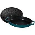 Owalna żeliwna brytfanna do ryb Staub - 2.8 ltr, Morski
